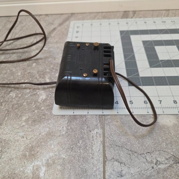 Vintage Art Deco Telechron Black Bakelite Electric Alarm Clock Model CF769 Works - Picture 14 of 14